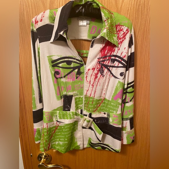 Alberto Makali Tops - Rare vintage Alberto makali medium abstract cutout shirt